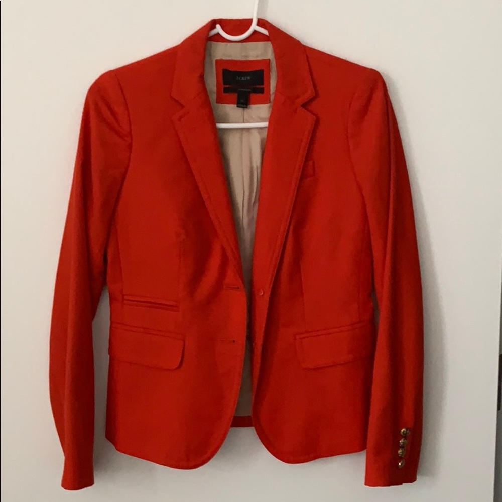Jcrew wool schoolboy blazer bright red